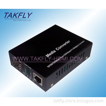 10/100/1000m Giga SFP Ethernet Fiber Media Converter Single-Mode Sc